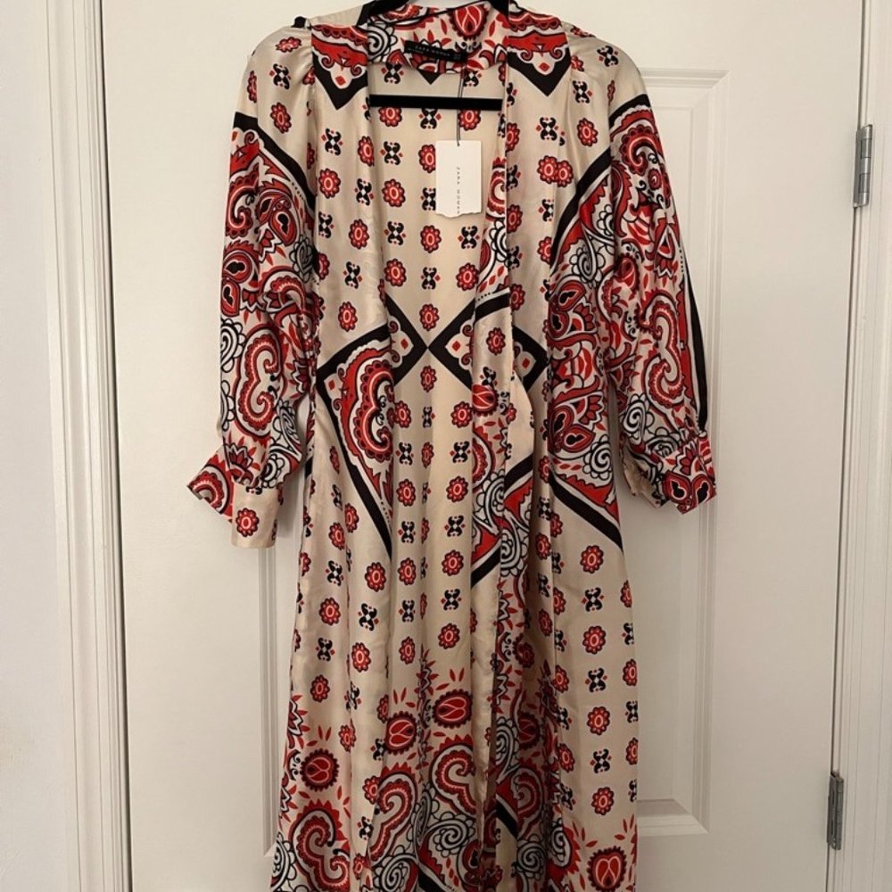 Zara Long Cardigan / Wrap / Light Trench Coat
